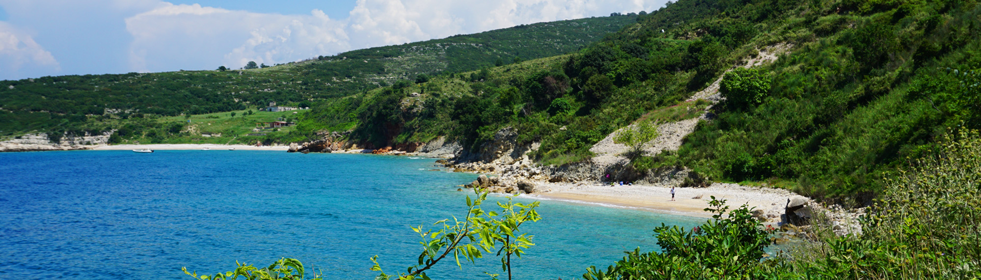 Hidden beach in the Bay of Vlora